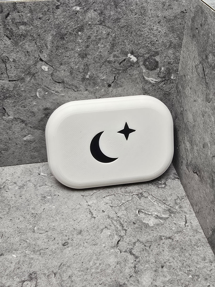 Novu Pod on a bathroom shelf